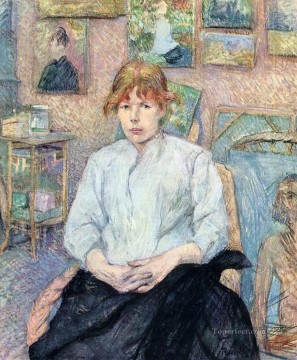 Henri de Toulouse Lautrec Painting - the redhead with a white blouse 1888 Toulouse Lautrec Henri de